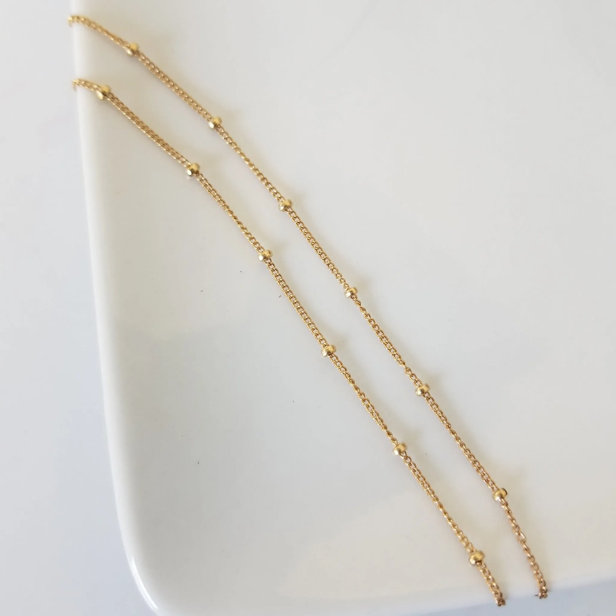 Gold Chain Stacking Bracelet - Figaro, Satellite, or Sequin
