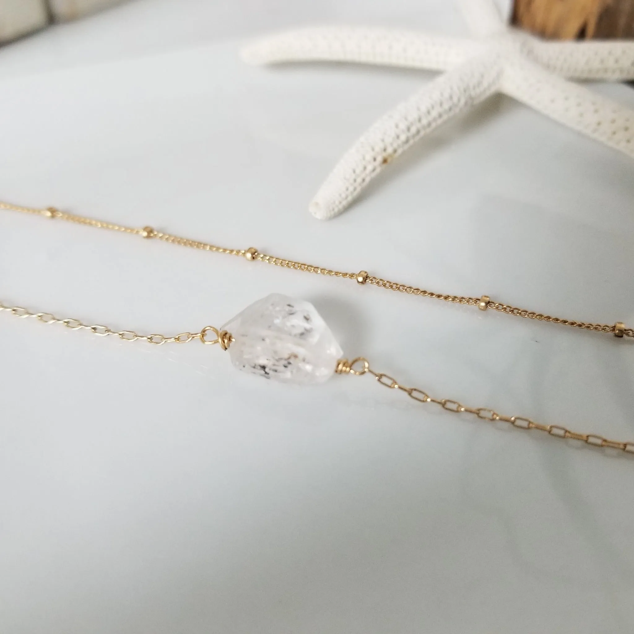 Gold Chain Stacking Bracelet - Figaro, Satellite, or Sequin