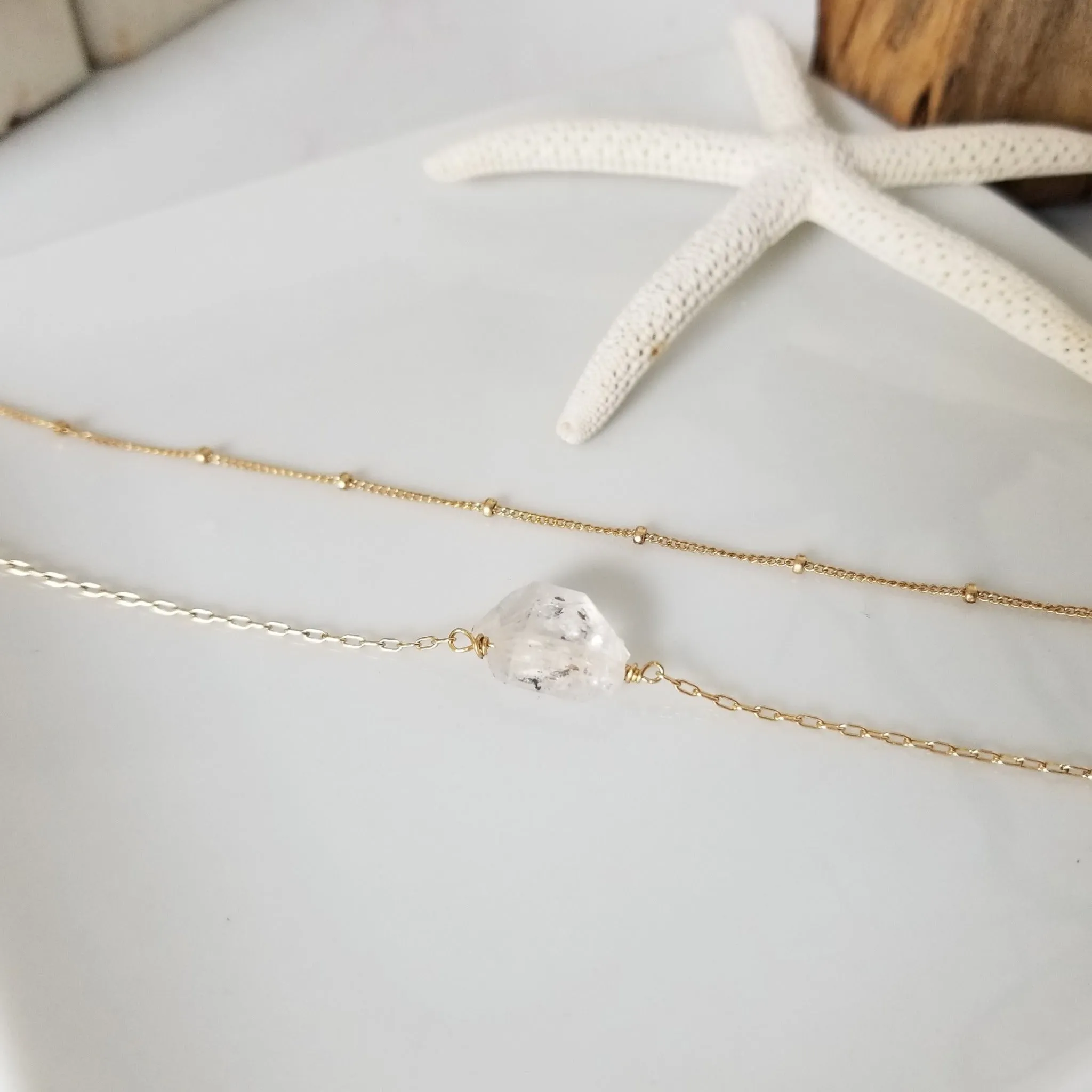 Gold Chain Stacking Bracelet - Figaro, Satellite, or Sequin