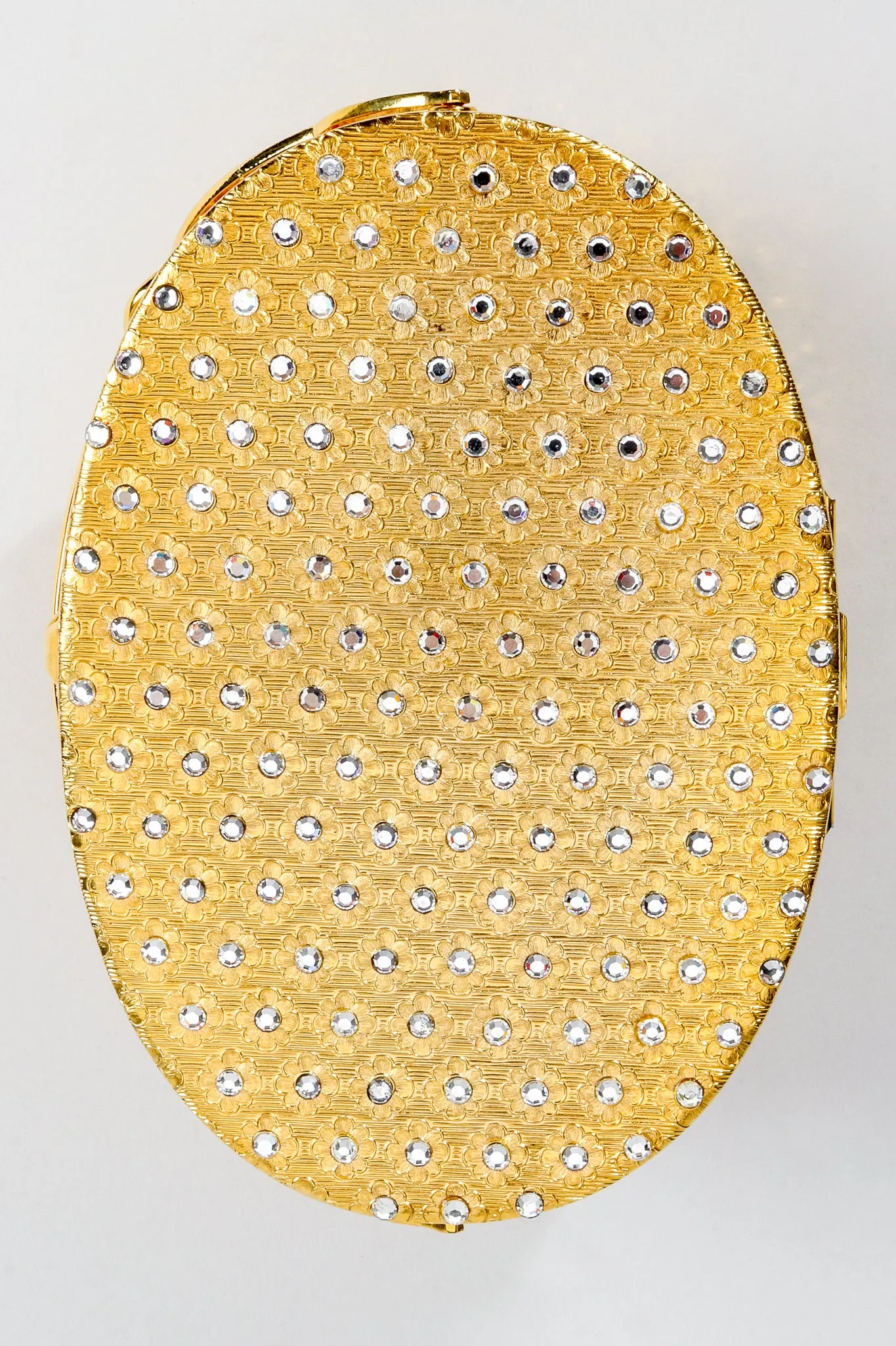 Gold Floral Vanity Case Box Bag