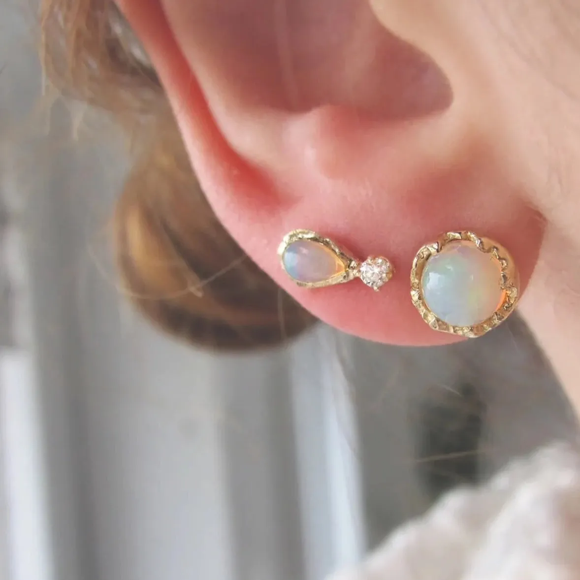 Guiding Light Studs w/ Moonstone