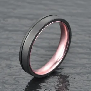 Gun Metal Grey Titanium Ring Pristine Rose Men's Wedding 4MM-8MM