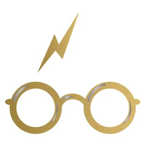 Harry Potter: glasses and bolt (Gold & Silver)