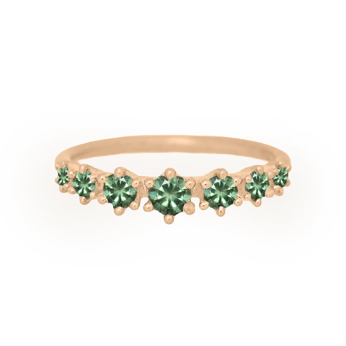Helena Ring, petite, Green Sapphire