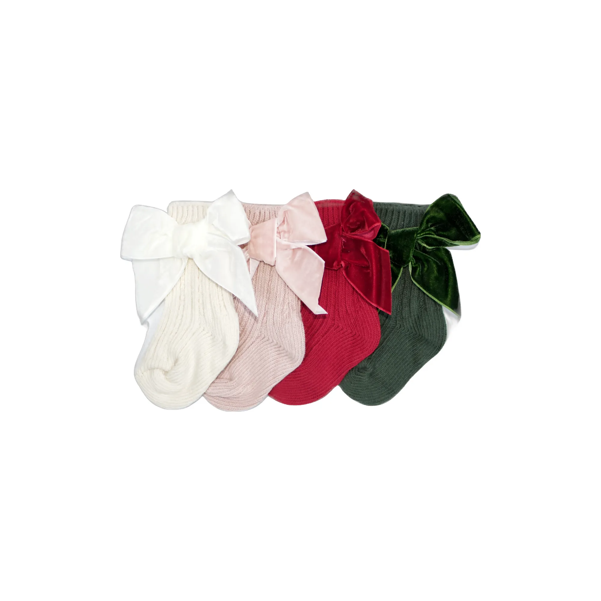 Holiday Velvet Bow Socks