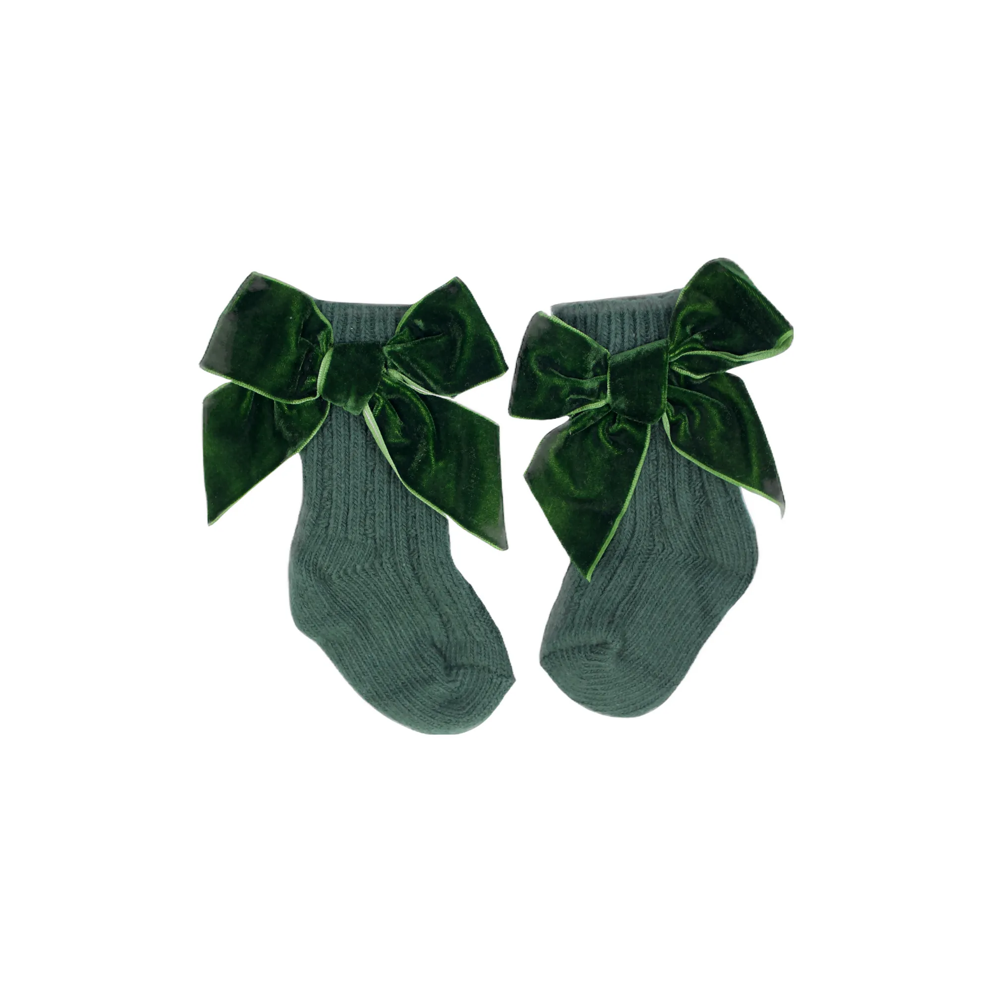 Holiday Velvet Bow Socks