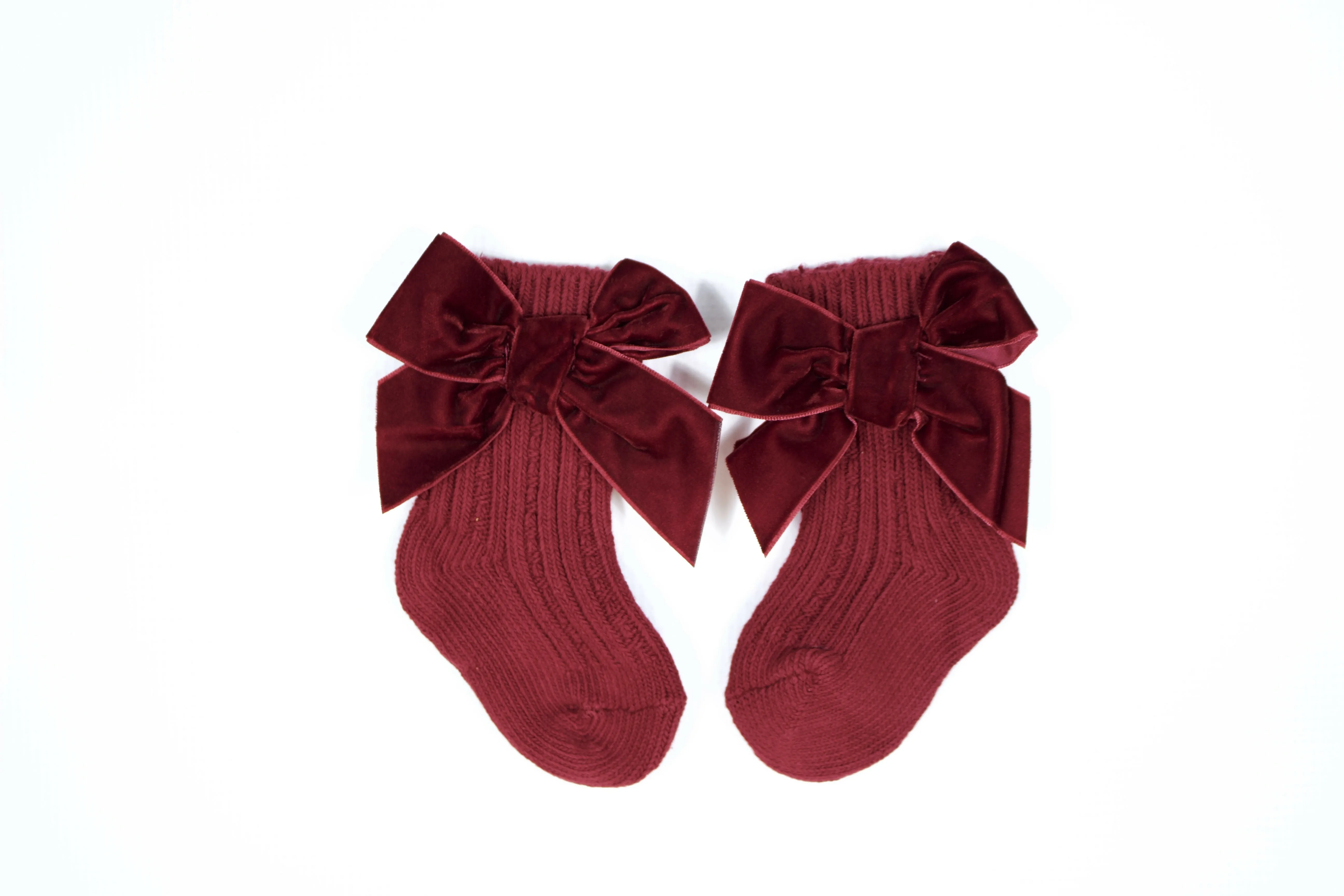 Holiday Velvet Bow Socks