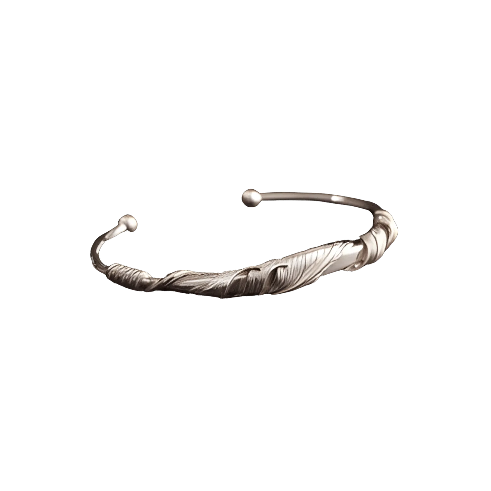 Horizon Blue Twist Feather Bangle