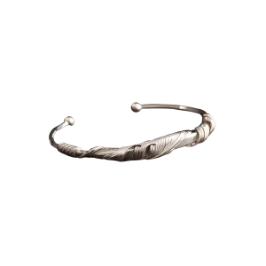 Horizon Blue Twist Feather Bangle