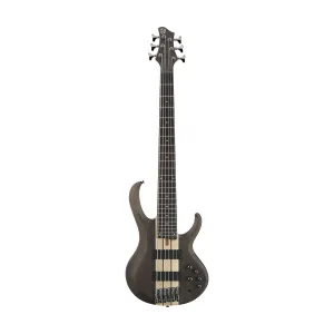 Ibanez BTB606-TGF 6-String Electric Bass Guitar, Transparent Gray Flat