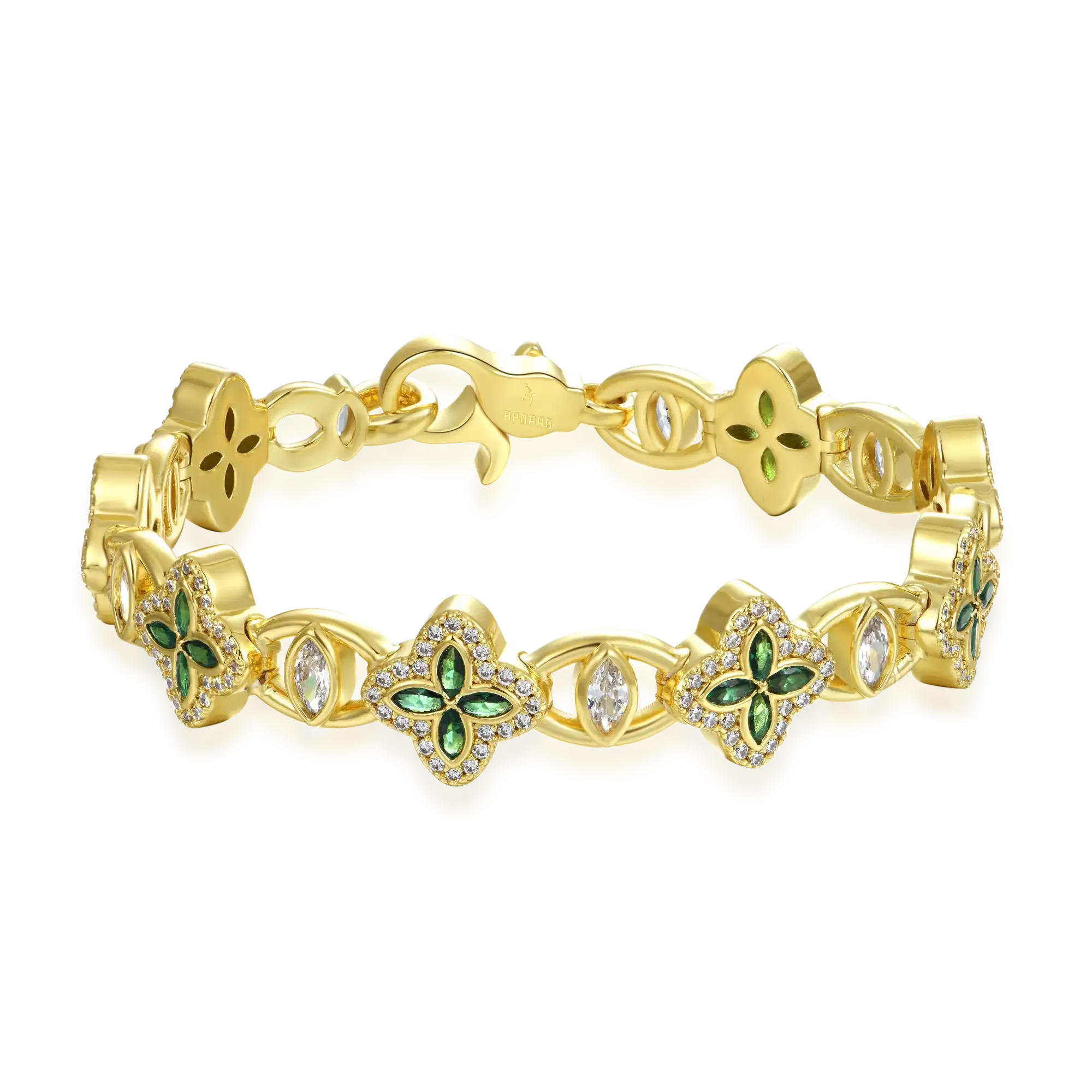 Iced Clover Eyes Blessing Bracelet
