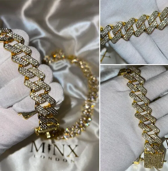 Iced Out Chain | Gold Iced Out Chain | Cuban Link Chain | Iced Cuban Chain
