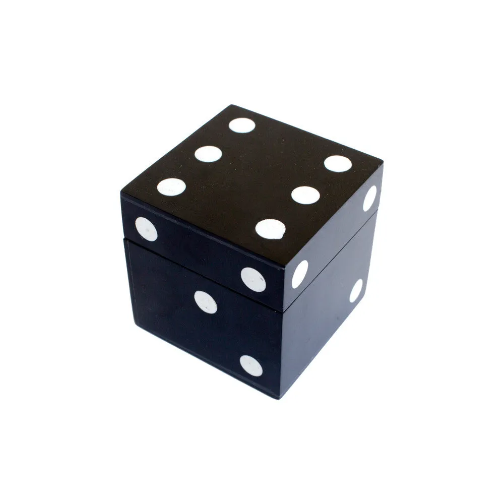 Inlaid Bone Dice Box - 2 Colors