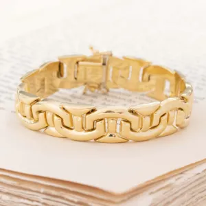Interlocking T Link Italian Bracelet 18kt
