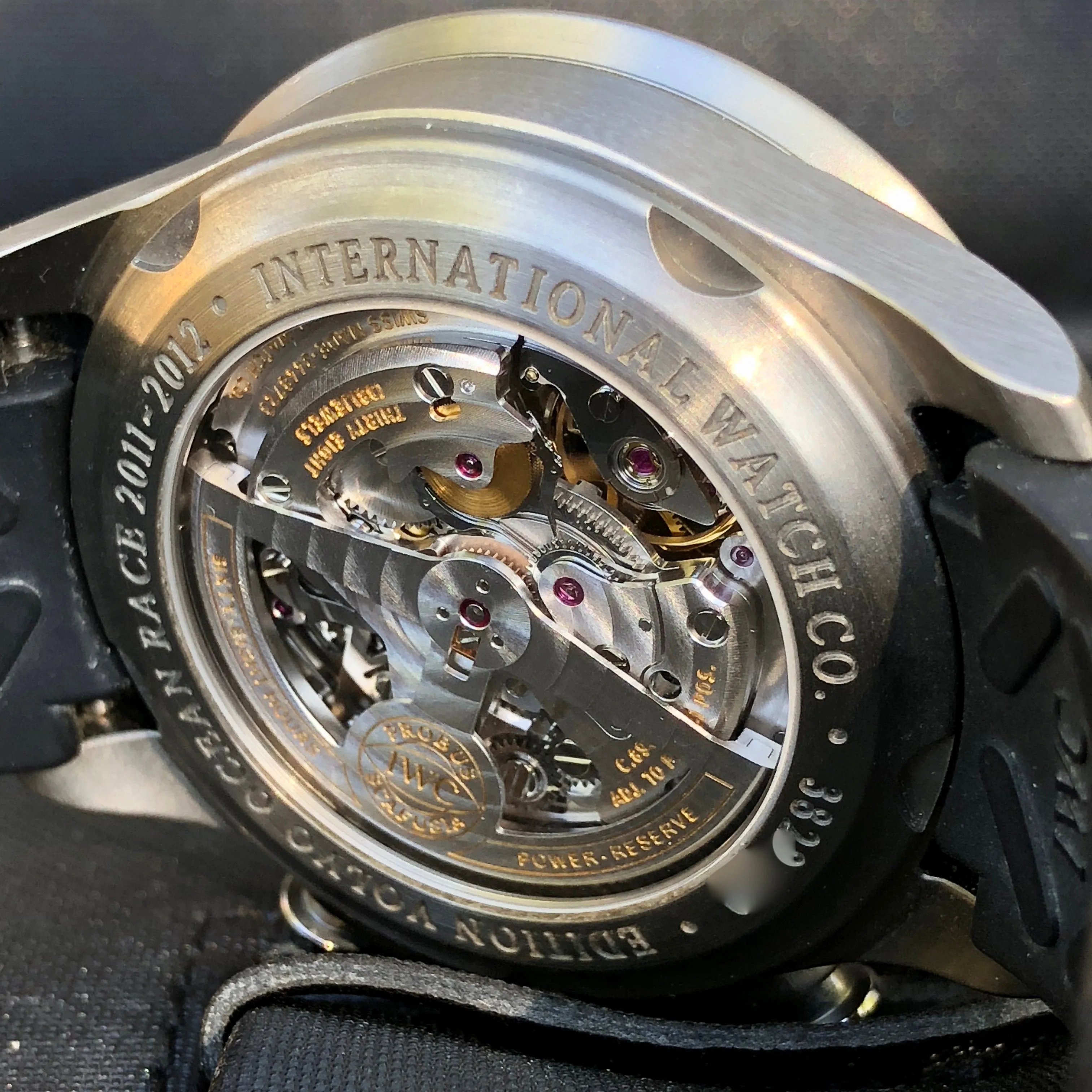 IWC Portuguese Yacht Club IW390212 Black Carbon Titanium Chronograph Volvo Ocean Race Box Papers