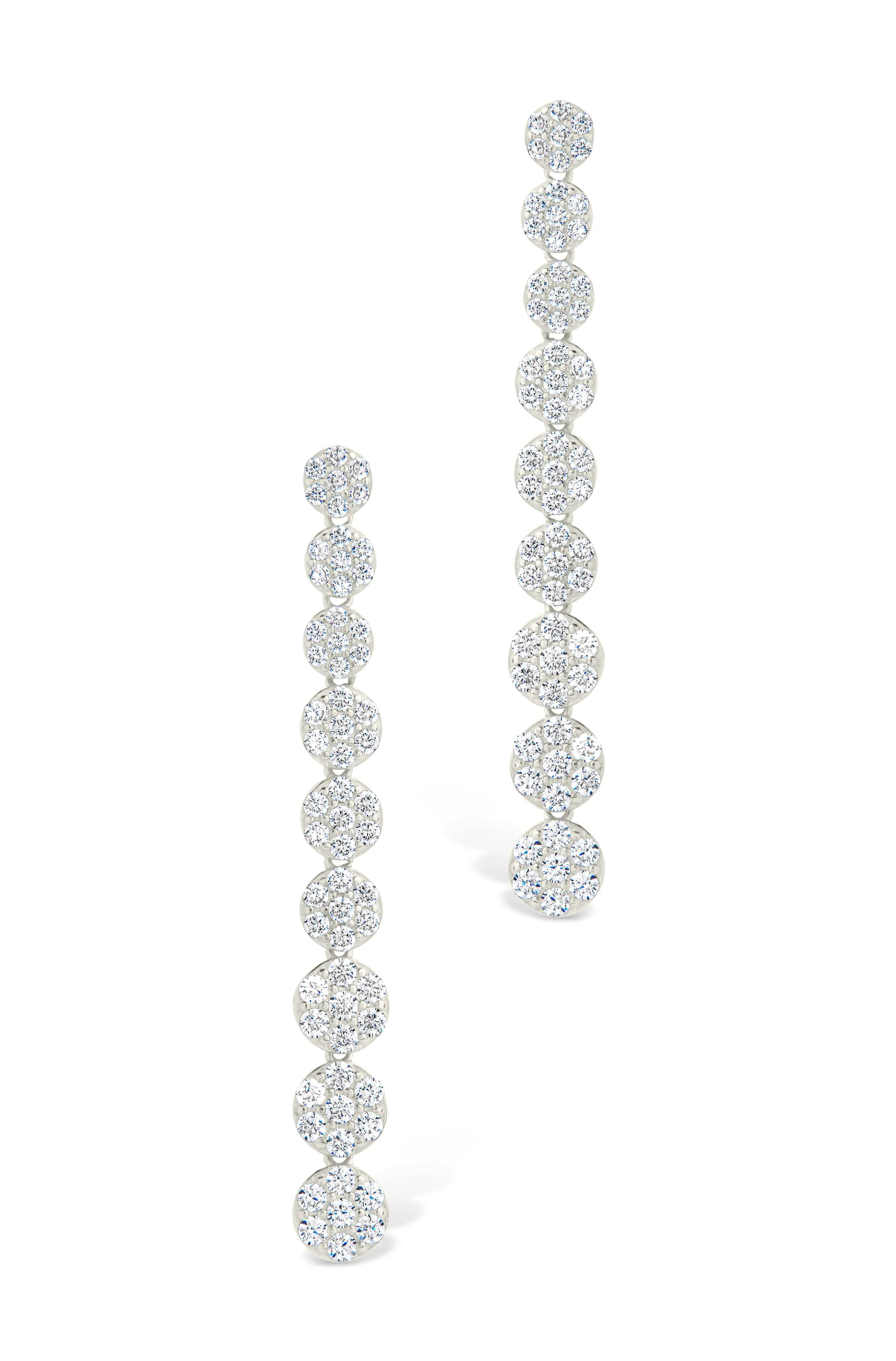 Jessa CZ Circle Drop Stud Earrings
