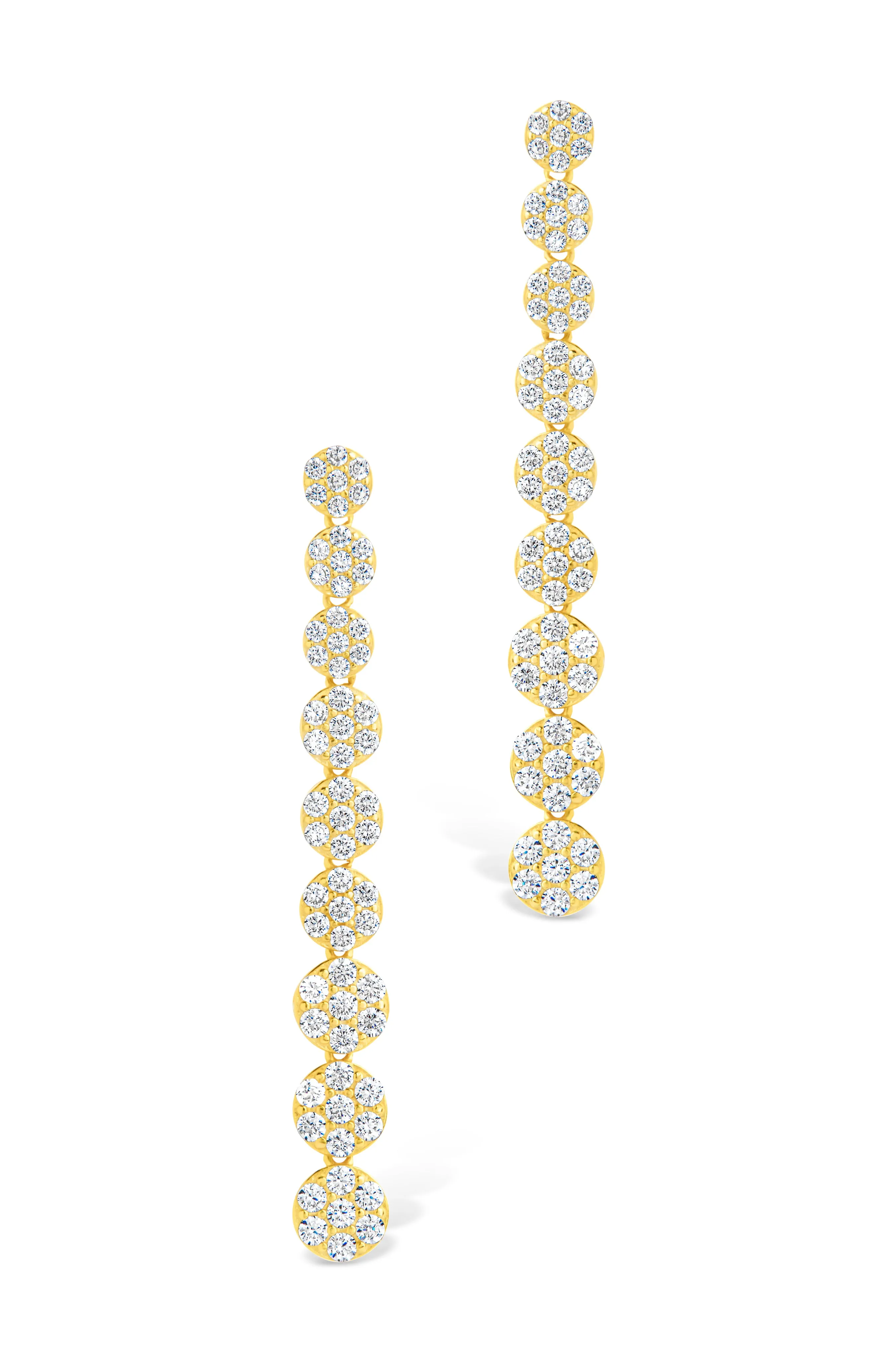 Jessa CZ Circle Drop Stud Earrings