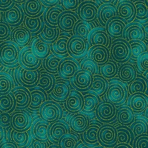 Jeweled Leaves Teal