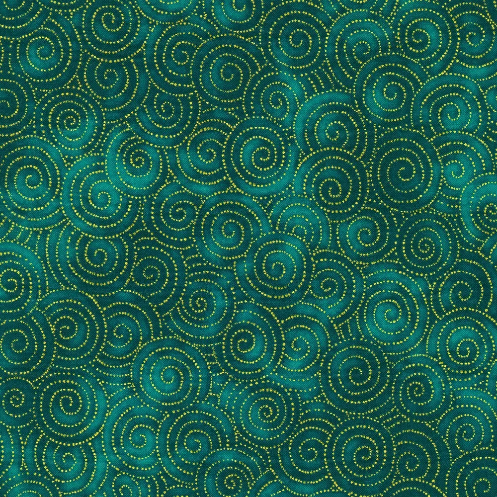 Jeweled Leaves Teal