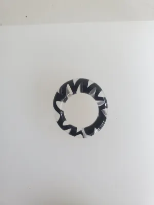 KEANE Marbled Spiral Ring - Clear / Black