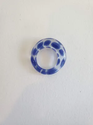 KEANE Polka Dot Ring - Clear / Blue