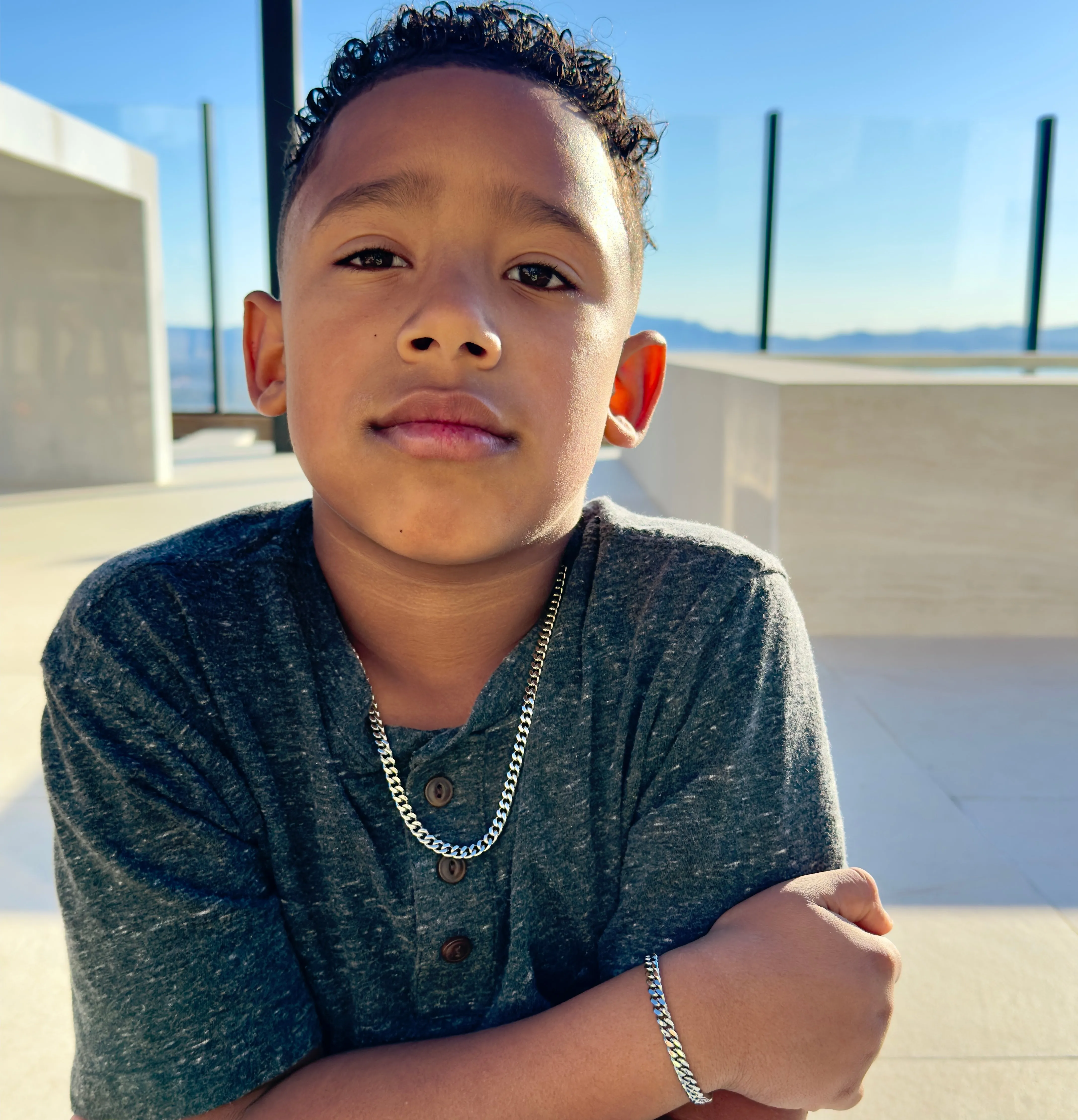 Kids' Cuban Necklace & Bracelet Set