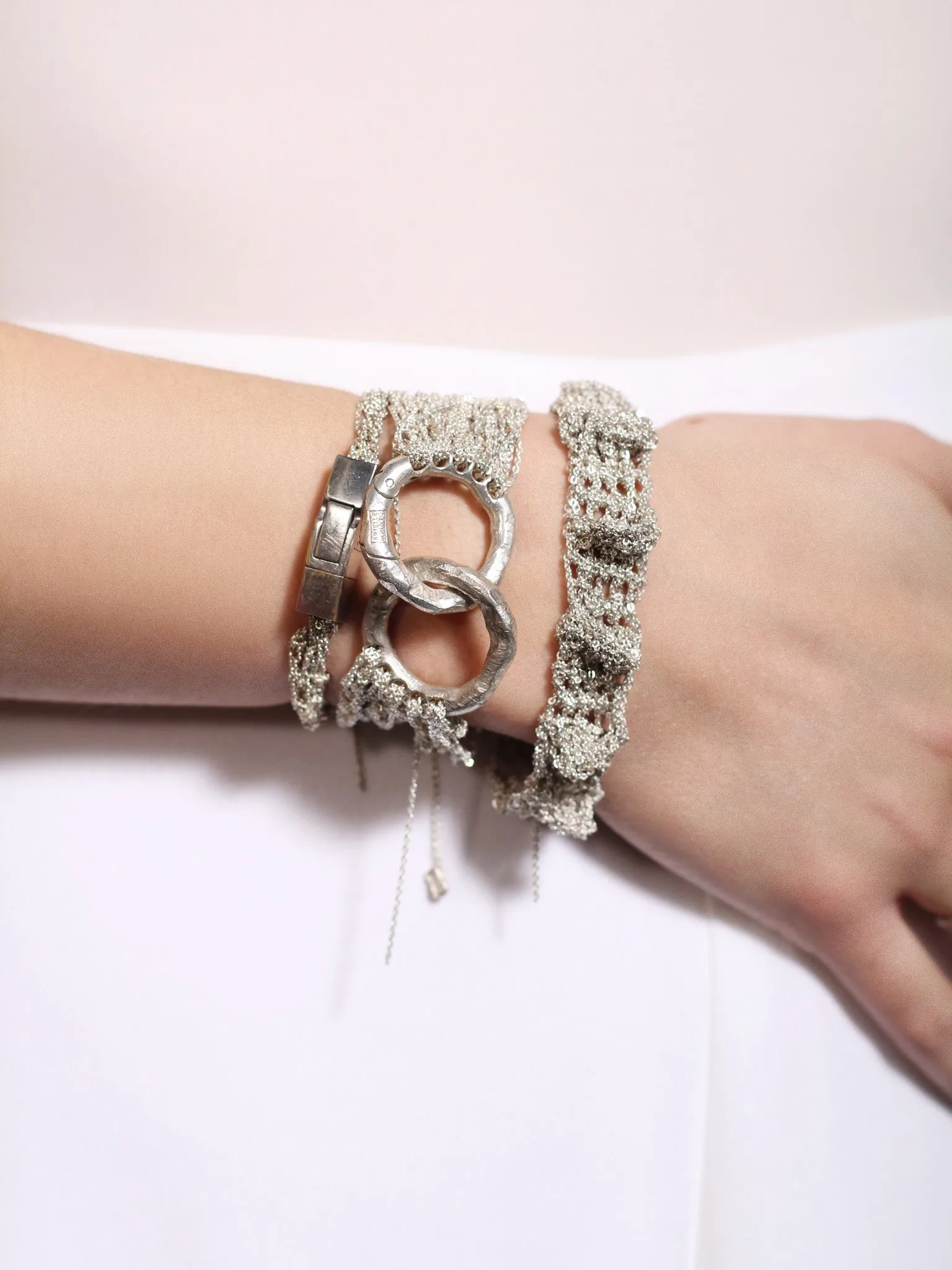 Knife Pleat Bracelet - Ash