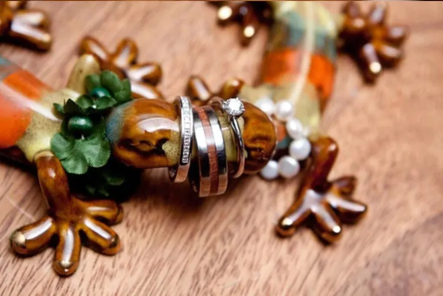 Koa Wood Titanium Ring
