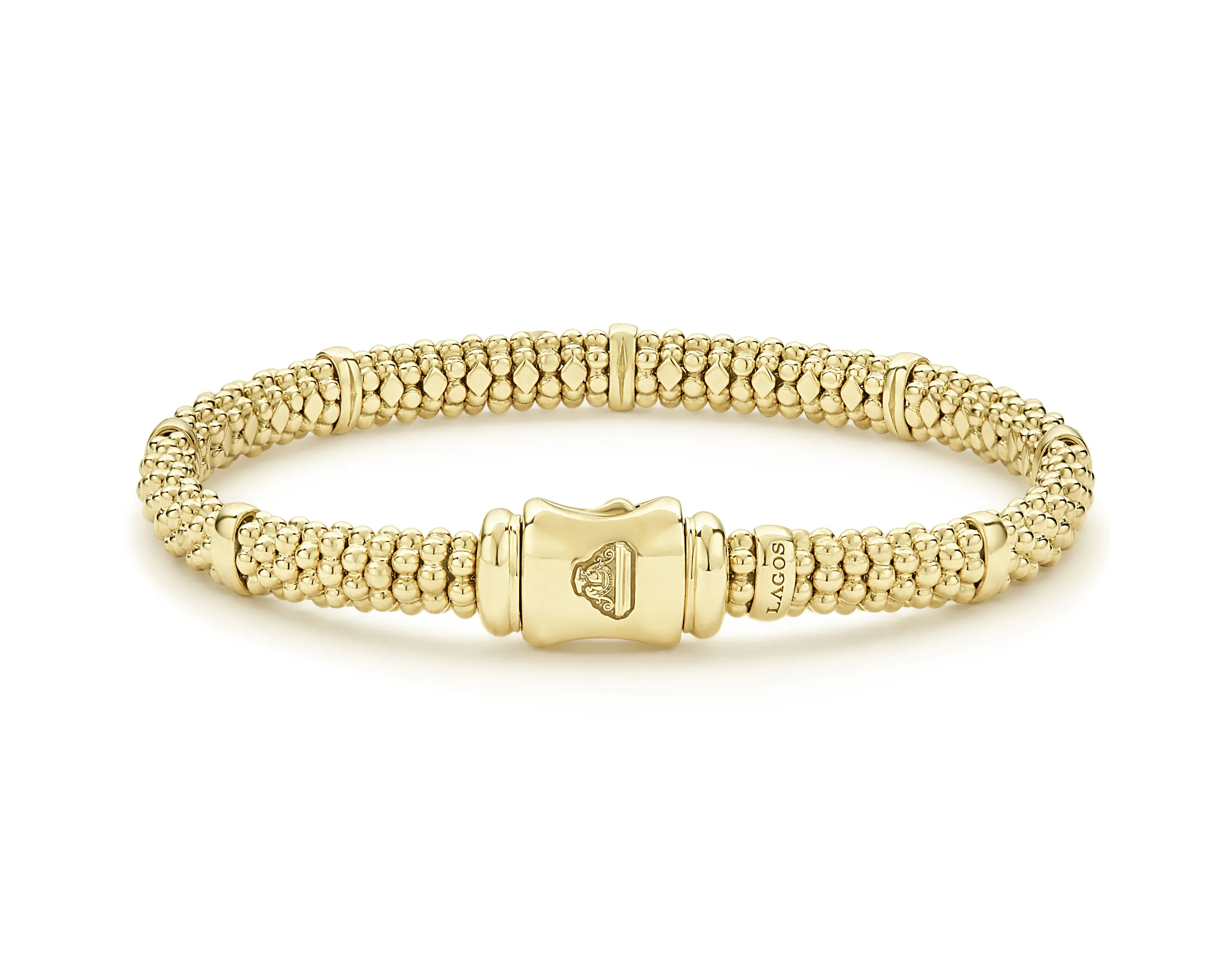 LAGOS Caviar Gold 6mm Station Bracelet