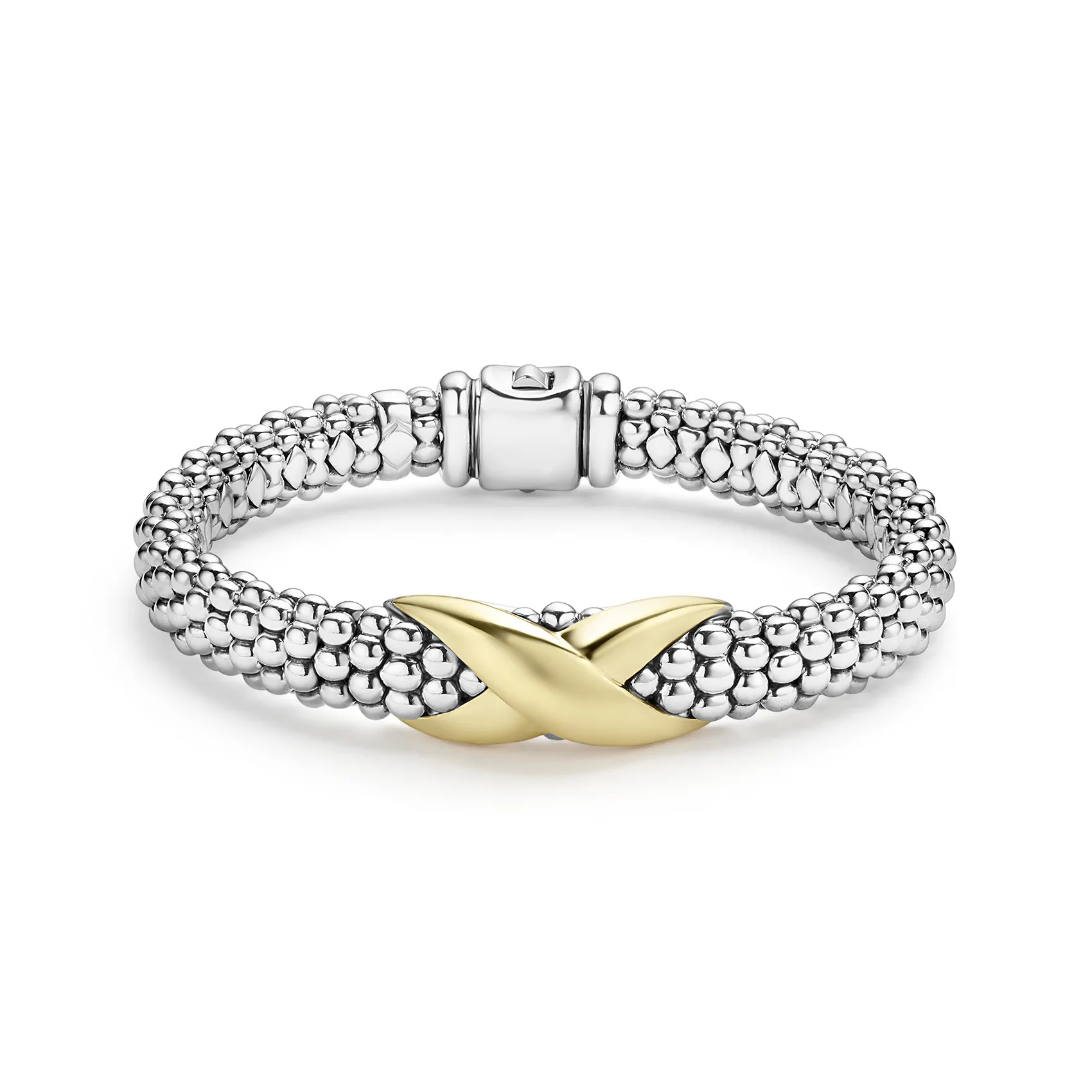 LAGOS Embrace Two-Tone X Caviar Bracelet, 9mm