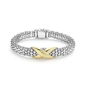 LAGOS Embrace Two-Tone X Caviar Bracelet, 9mm