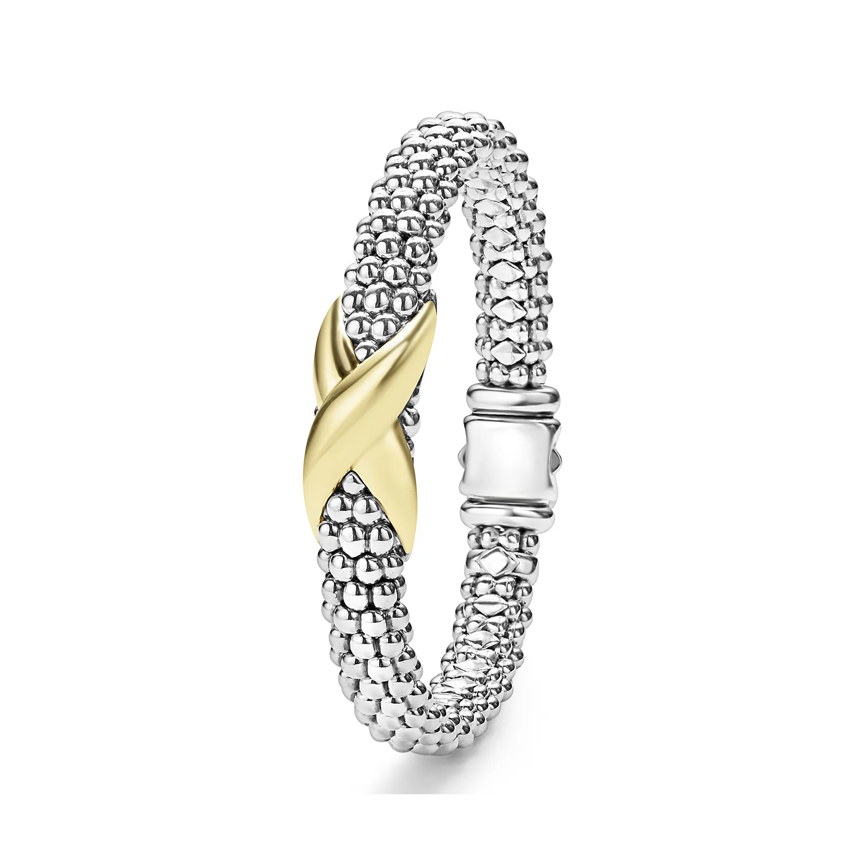 LAGOS Embrace Two-Tone X Caviar Bracelet, 9mm