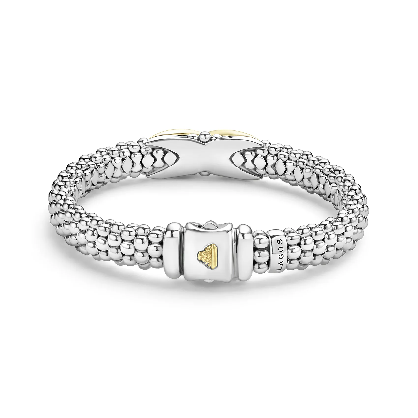 LAGOS Embrace Two-Tone X Caviar Bracelet, 9mm