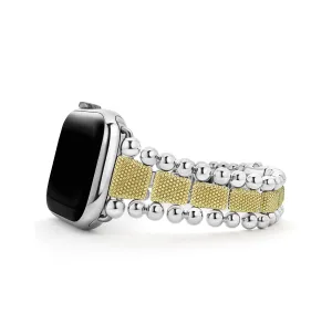 LAGOS Smart Caviar 18K Gold and Sterling Silver Caviar Beaded Watch Bracelet