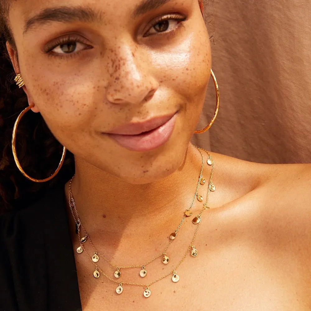 Large Hammered Hoop Earrings