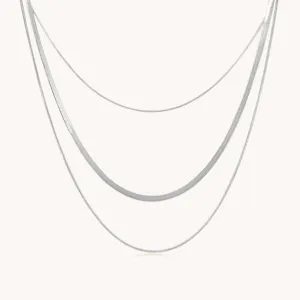 Layered Essential Necklace, Silver