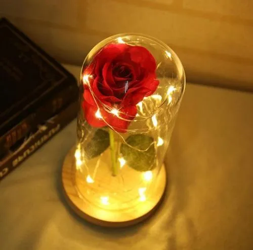 LED Beauty And The Beast Rose Battery Powered Valentine's Day Gift