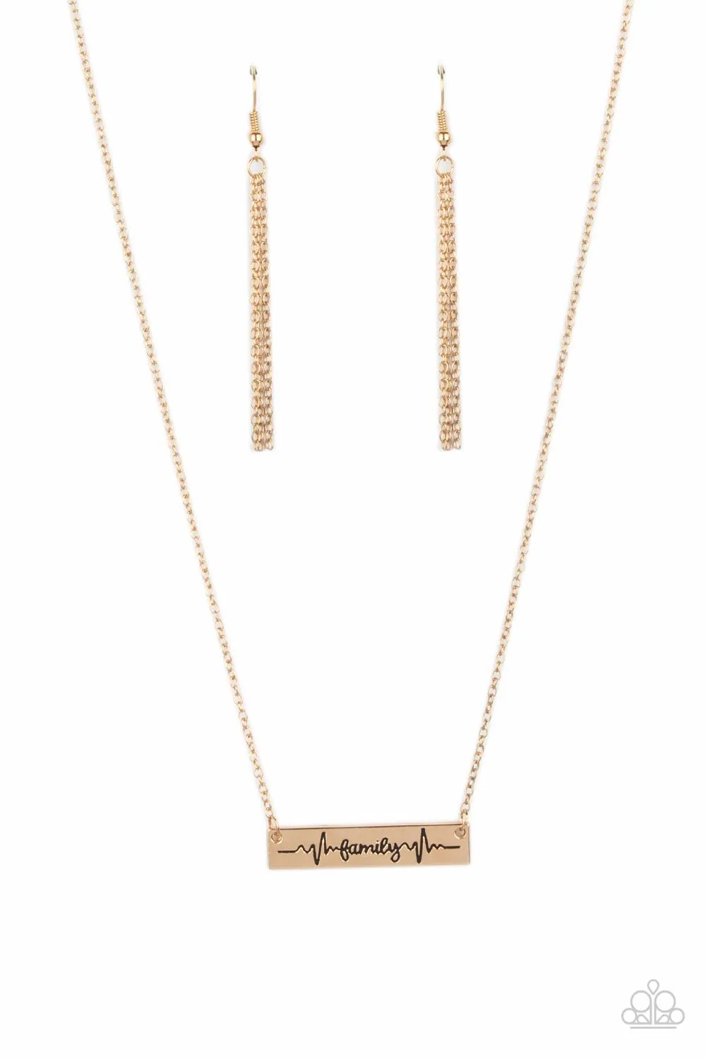 Living The Mom Life - Gold Necklace - Paparazzi Accessories