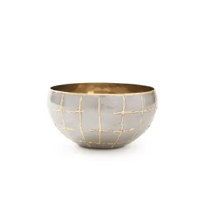 Loom Medium  Bowl / Silver and Brass