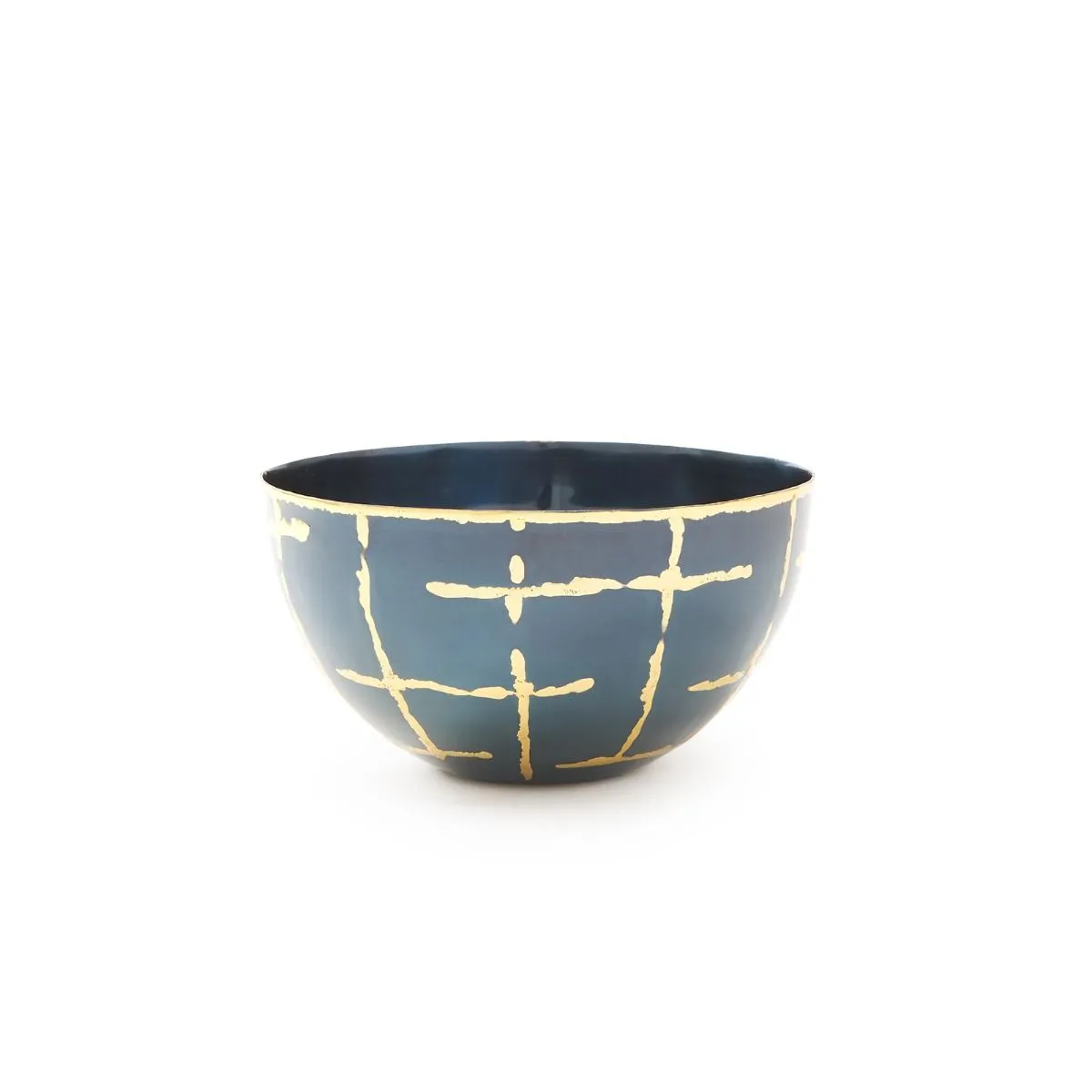 Loom Small Bowl / Anthracite and Brass
