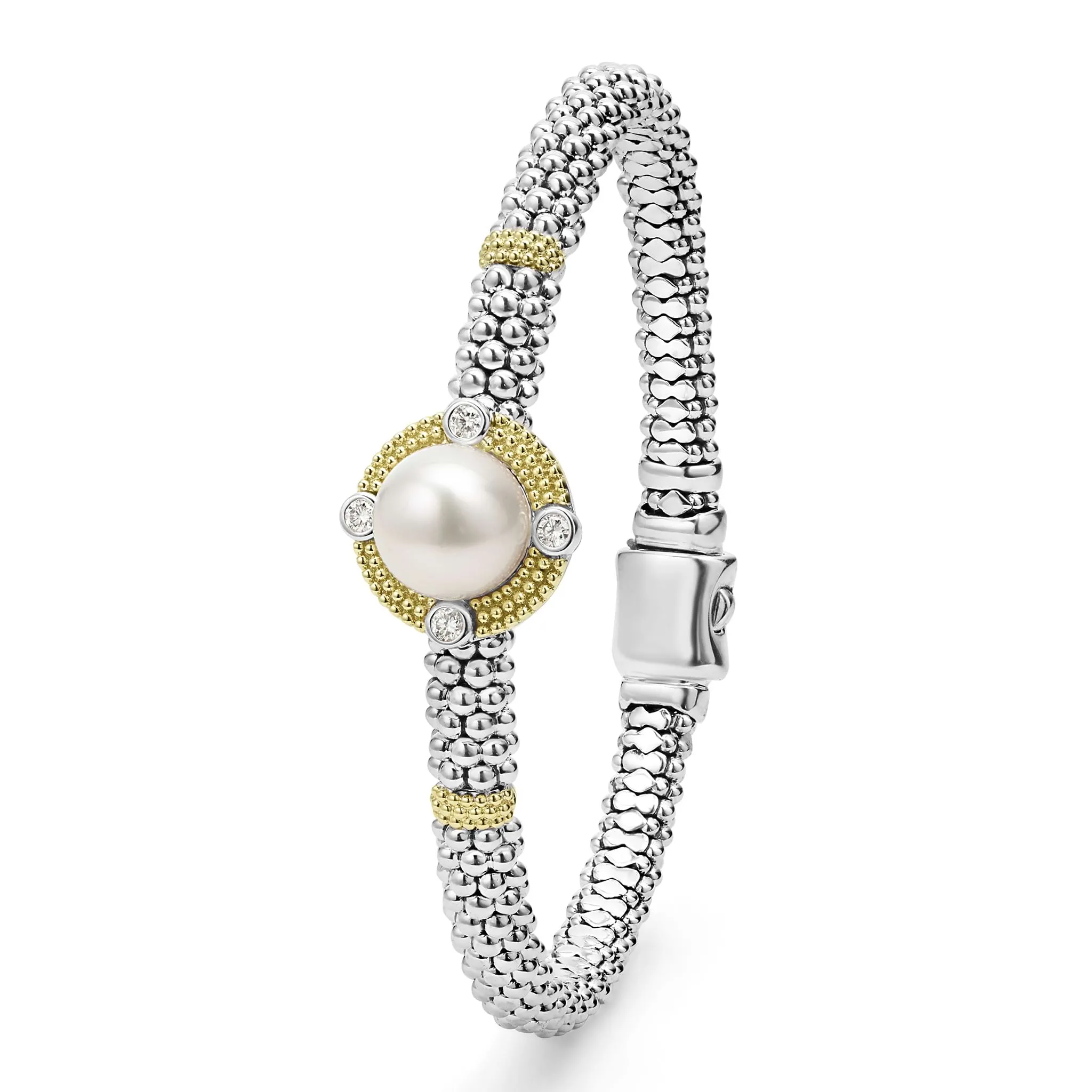 Luna Pearl Diamond Caviar Bracelet | 6mm