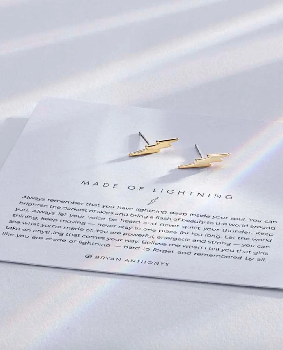 Made of Lightning Earrings 14k Gold