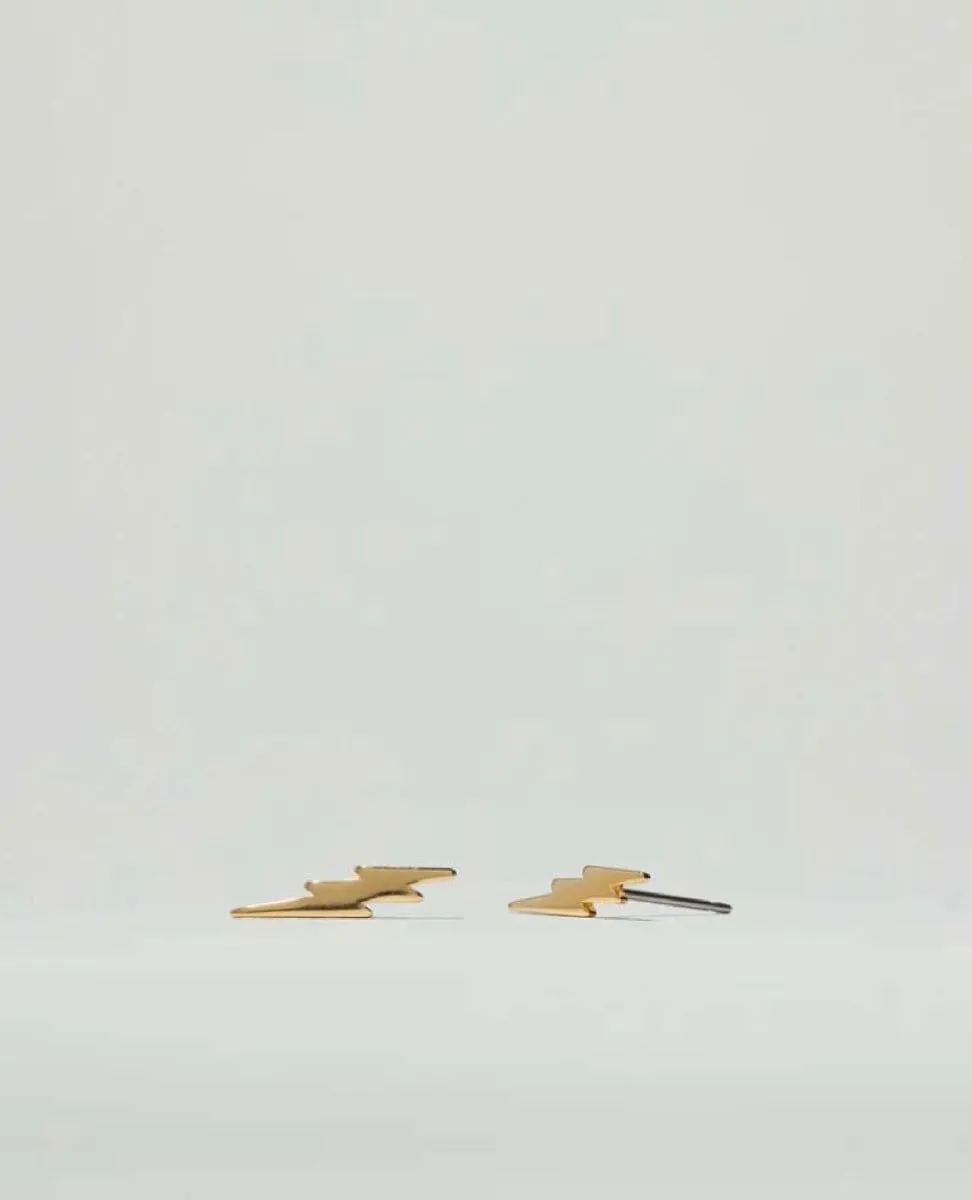 Made of Lightning Earrings 14k Gold