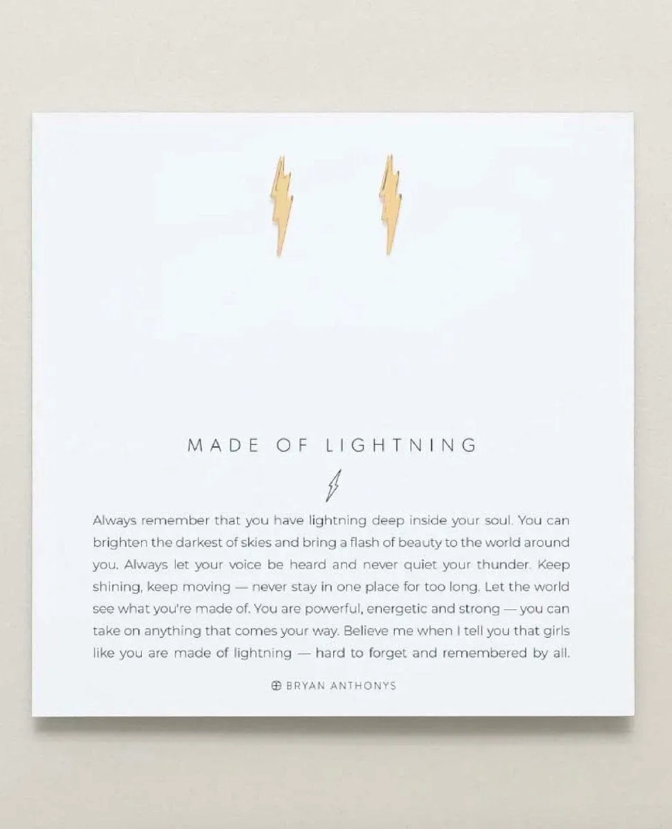 Made of Lightning Earrings 14k Gold