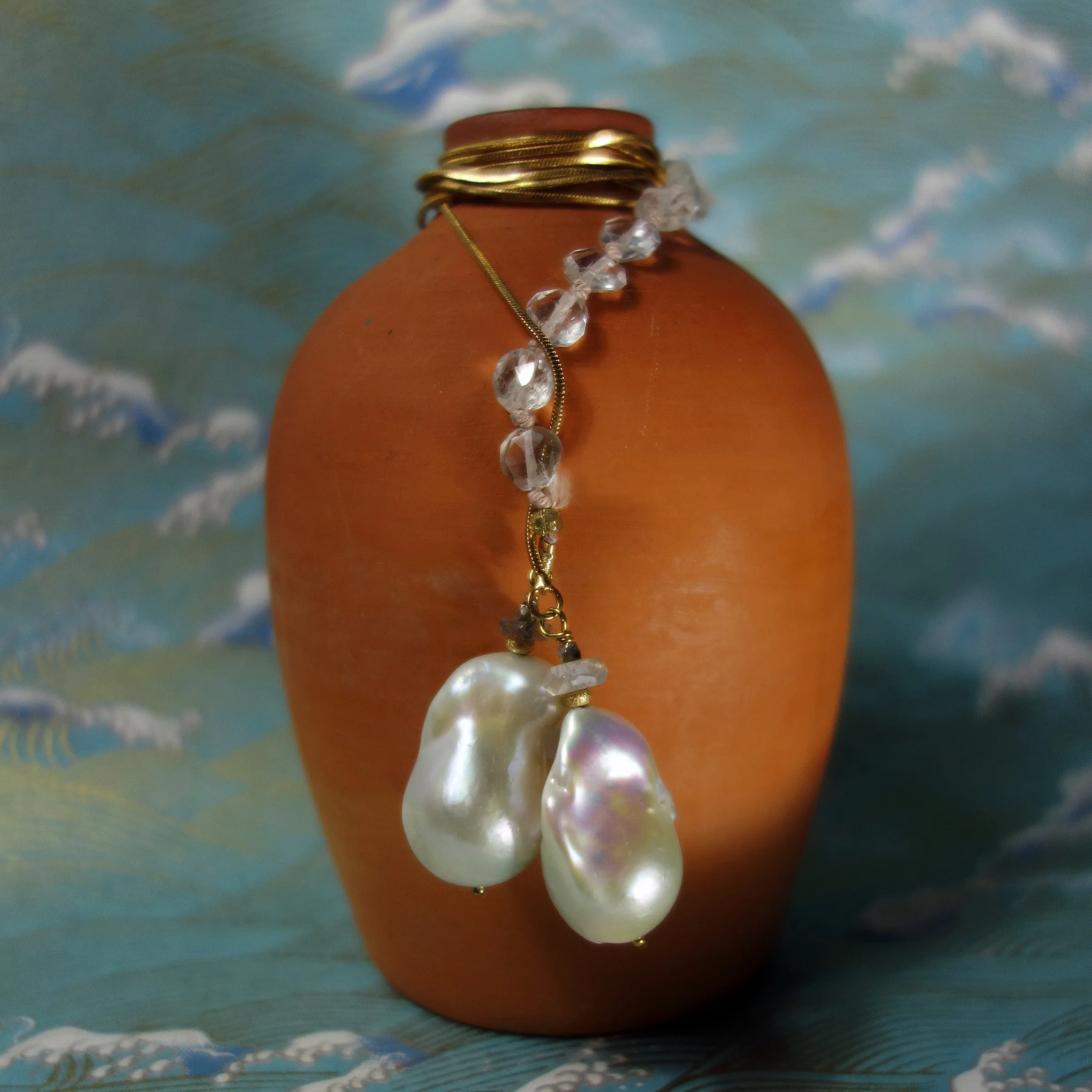 Marvelous Night for a Moondance Pearl wrap necklace