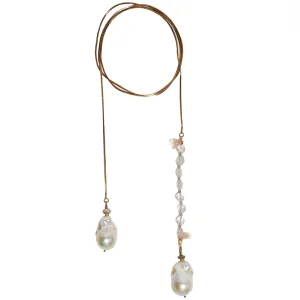 Marvelous Night for a Moondance Pearl wrap necklace