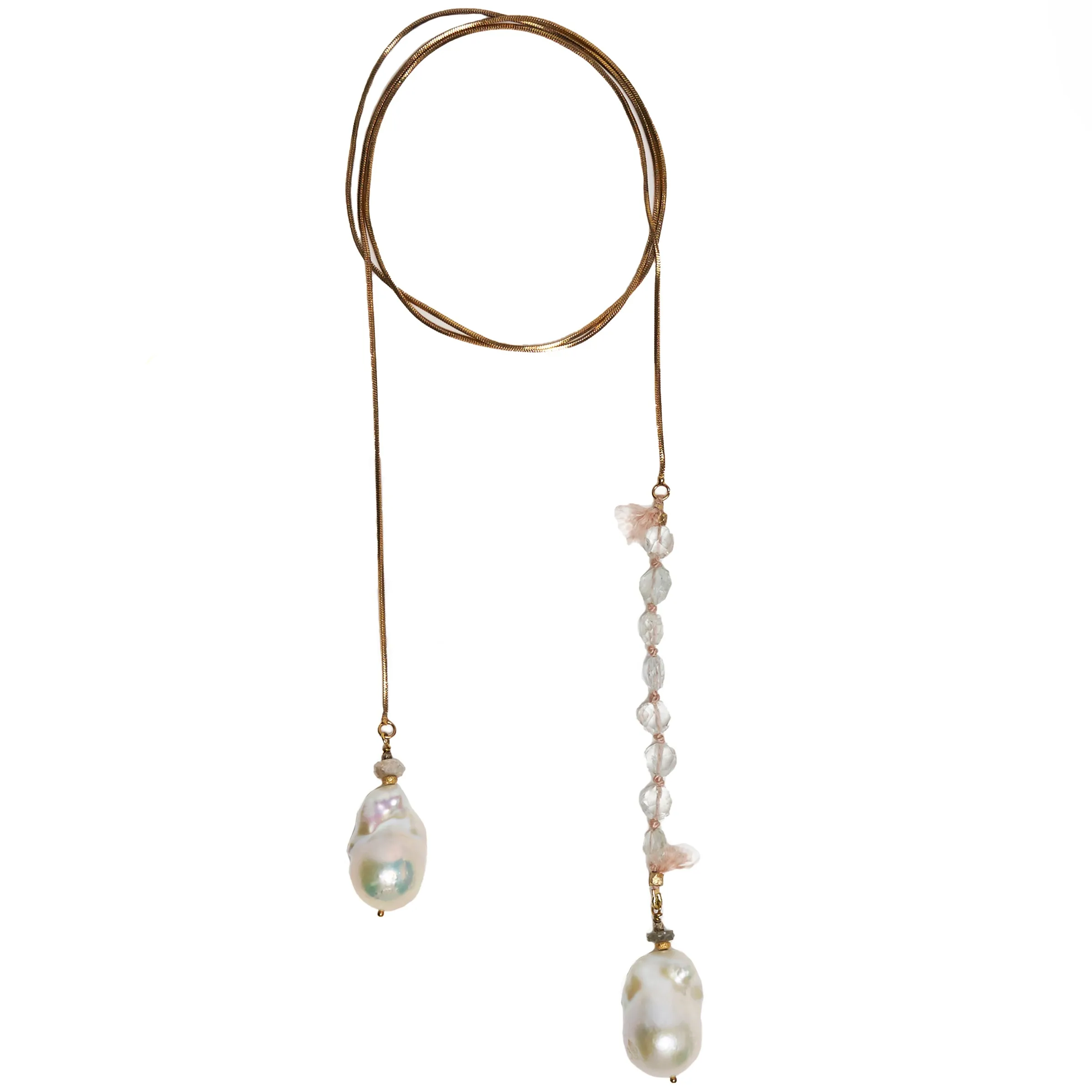Marvelous Night for a Moondance Pearl wrap necklace