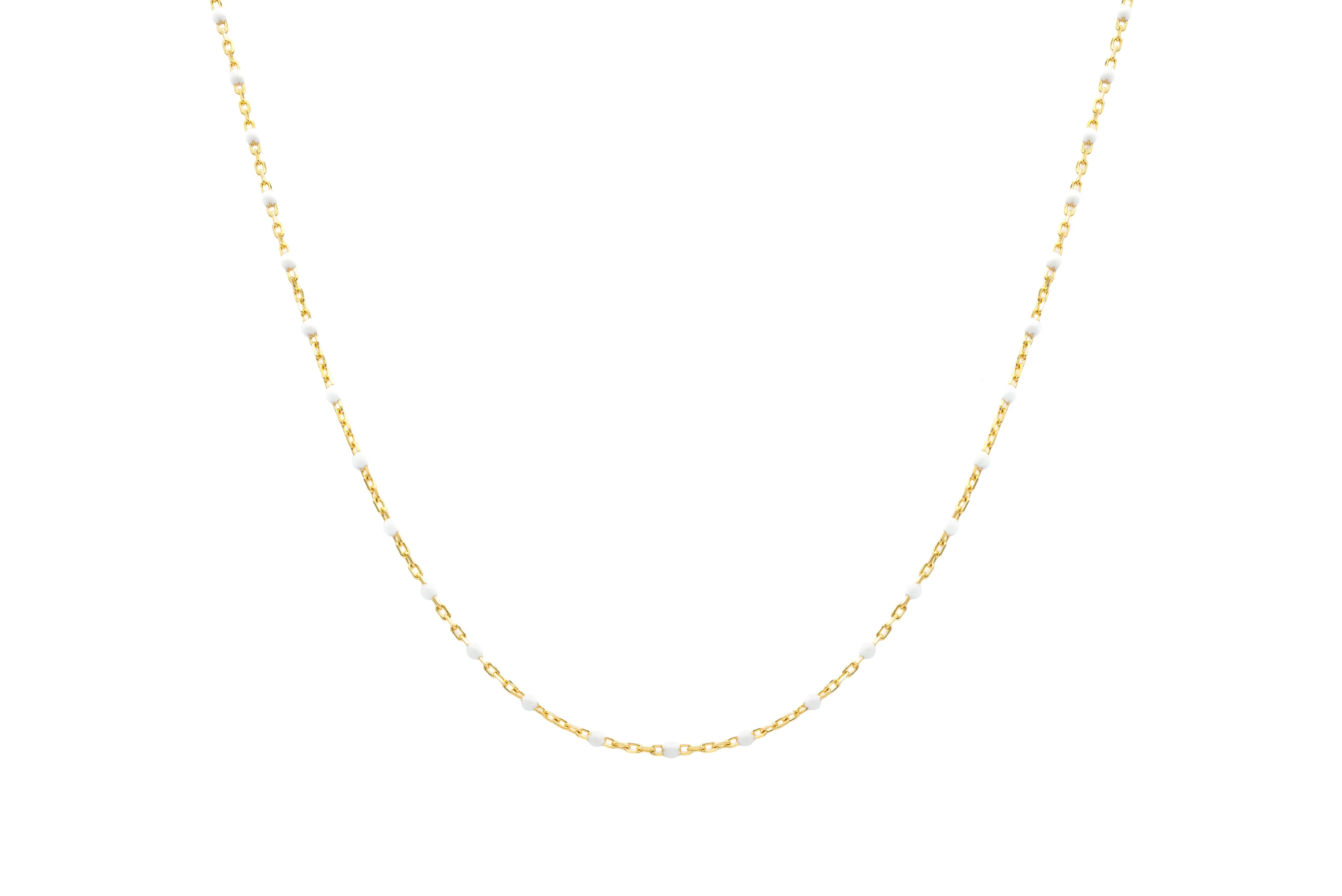 Mini Enamel Color Necklace 18/16''