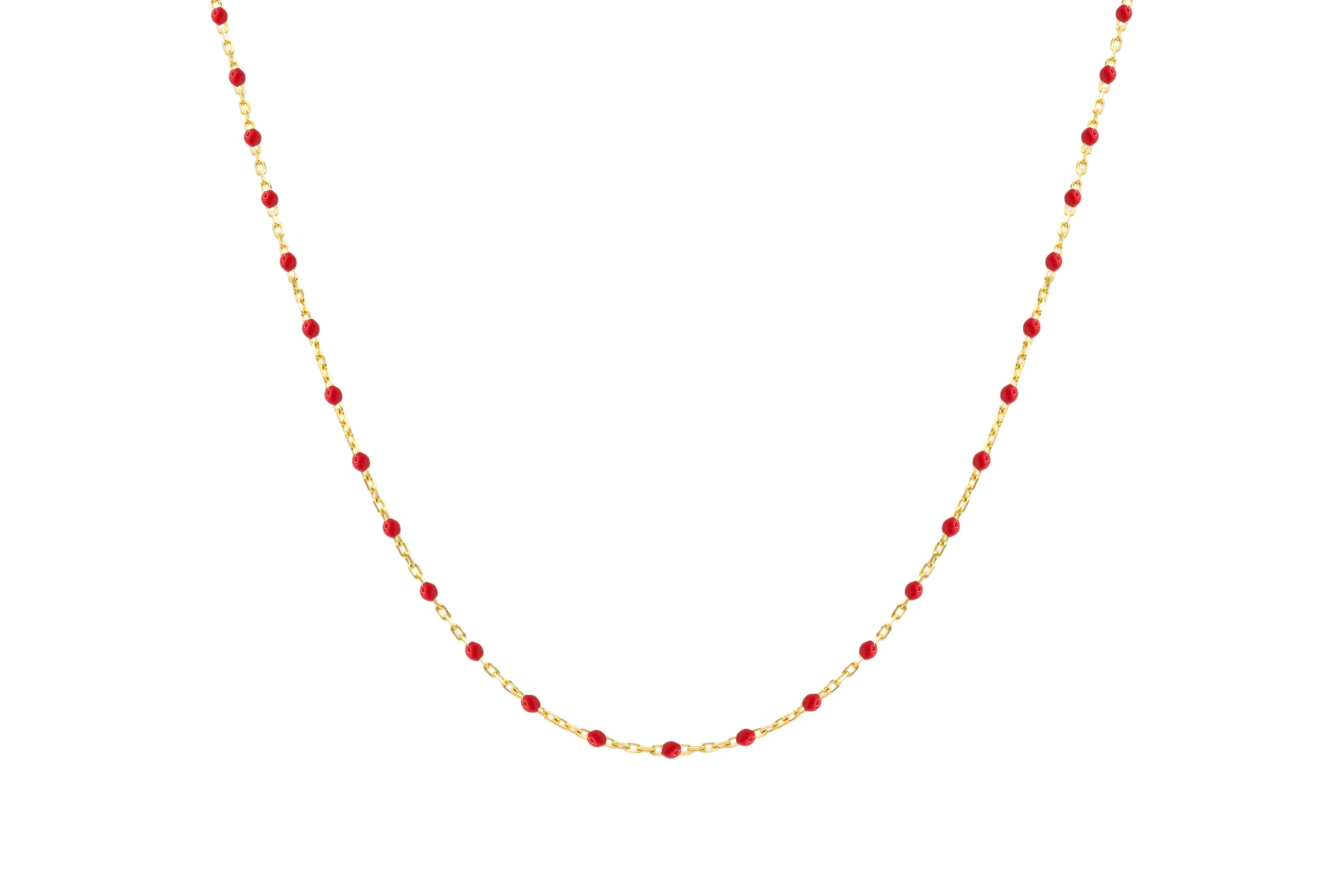 Mini Enamel Color Necklace 18/16''
