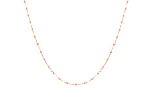Mini Enamel Color Necklace 18/16''